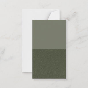 Two-Tone Moss Green Flat Note Card – Customisable