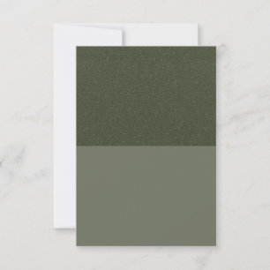 Two-Tone Moss Green Flat Note Card Design – Custom