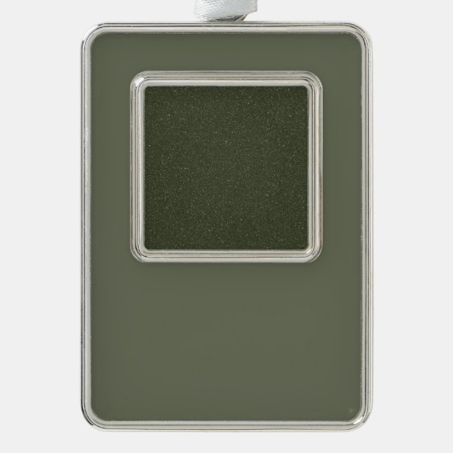 Two-Tone Moss Green Framed Ornament – Customisable (Front)