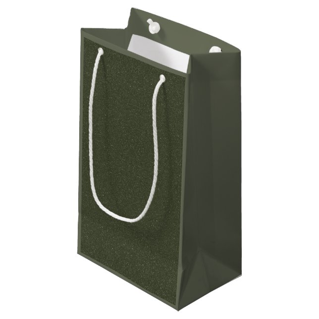 Two-Tone Moss Green Gift Bag (Customisable) (Front Angled)