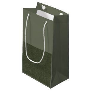 Two-Tone Moss Green Gift Bag – Customisable