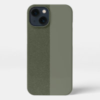 Two-Tone Moss Green iPhone 13 Case – Customisable
