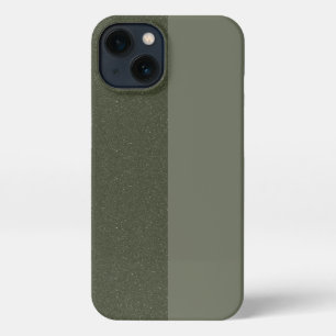 Two-Tone Moss Green iPhone 13 Case – Customisable
