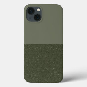 Two-Tone Moss Green iPhone 13 Case – Customisable
