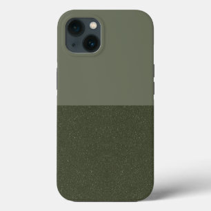 Two-Tone Moss Green iPhone 13 Case – Customisable