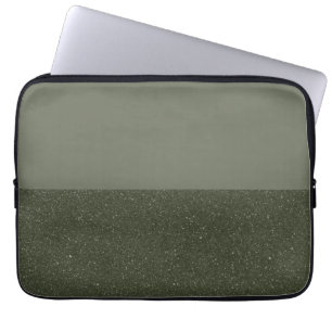 Two-Tone Moss Green Laptop Sleeve – Customisable