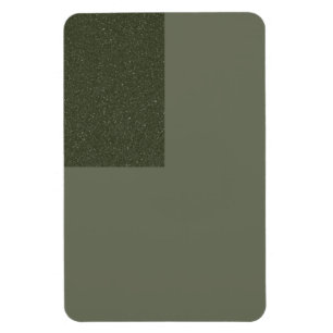 Two-Tone Moss Green Magnet With Texture Block