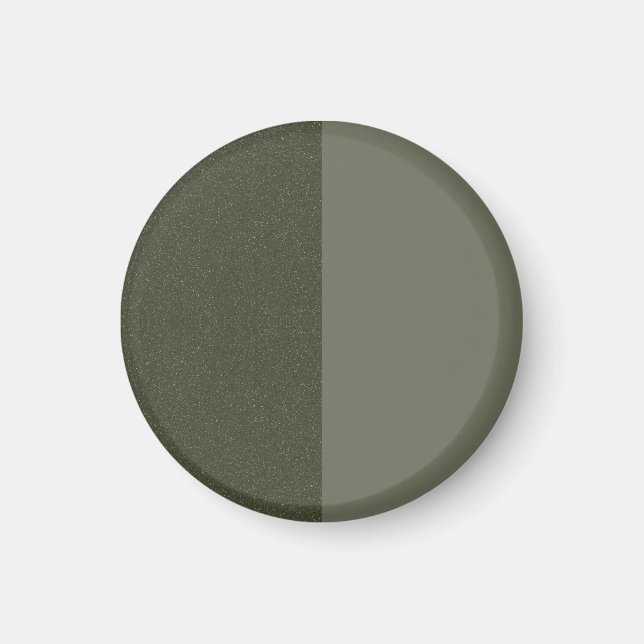Two-Tone Moss Green Modern Magnet – Customisable (Front)