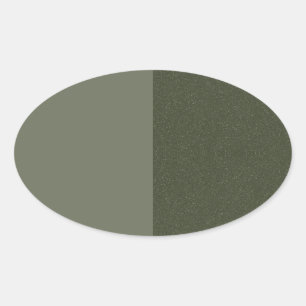 Two-Tone Moss Green Oval Sticker – Customisable