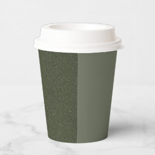 Two-Tone Moss Green Paper Cup – Customizable