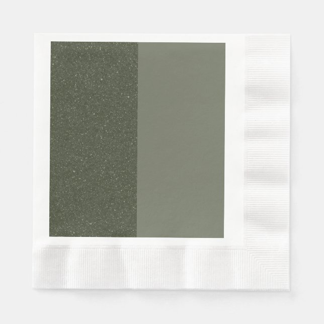 Two-Tone Moss Green Paper Napkin – Customisable (Front)