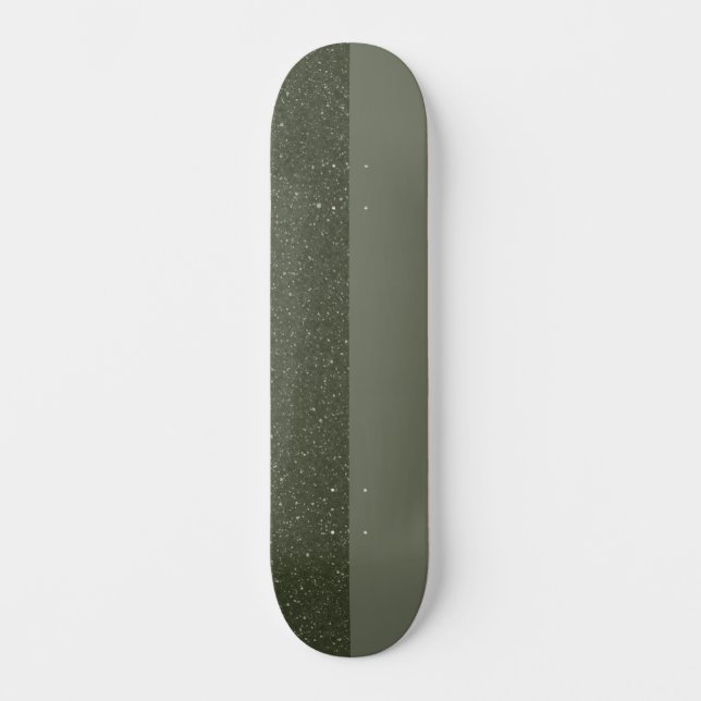 Two-Tone Moss Green Skateboard Deck – Customisable (Front)