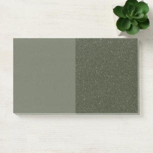 Two-Tone Moss Green Sticky Post-It Notes (Custom)