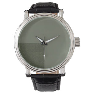 Two-Tone Moss Green Watch – Customisable Gift