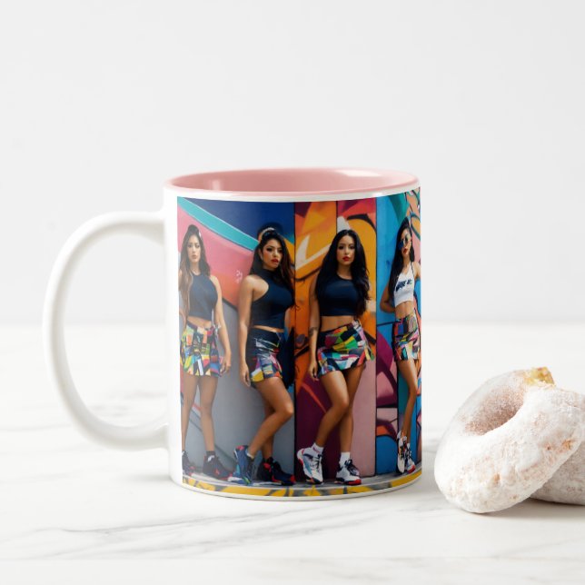 Two-Tone Mug (With Donut)