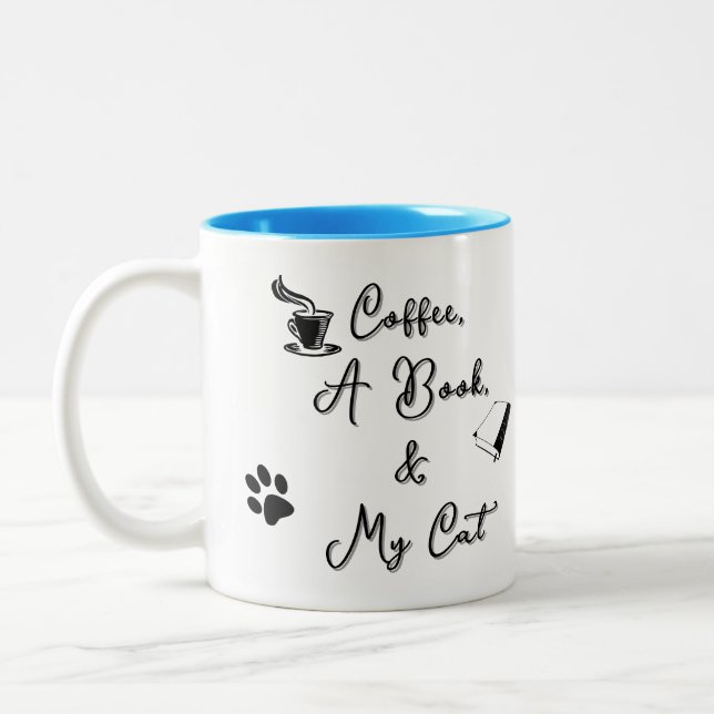 Two-tone Mug 11 oz (sky blue) (Left)