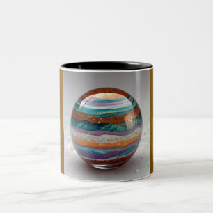 Two Tone Mug, 11oz (Marble-10) Two-Tone Coffee Mug