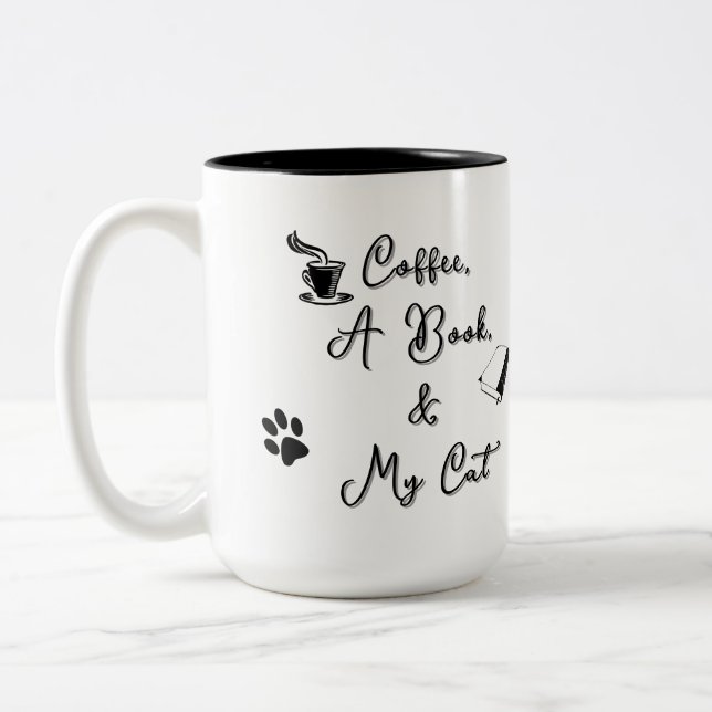 Two-tone Mug 15 oz (black on white) (Left)