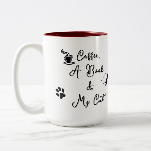 Two-tone Mug 15 oz (burgundy) (Left)