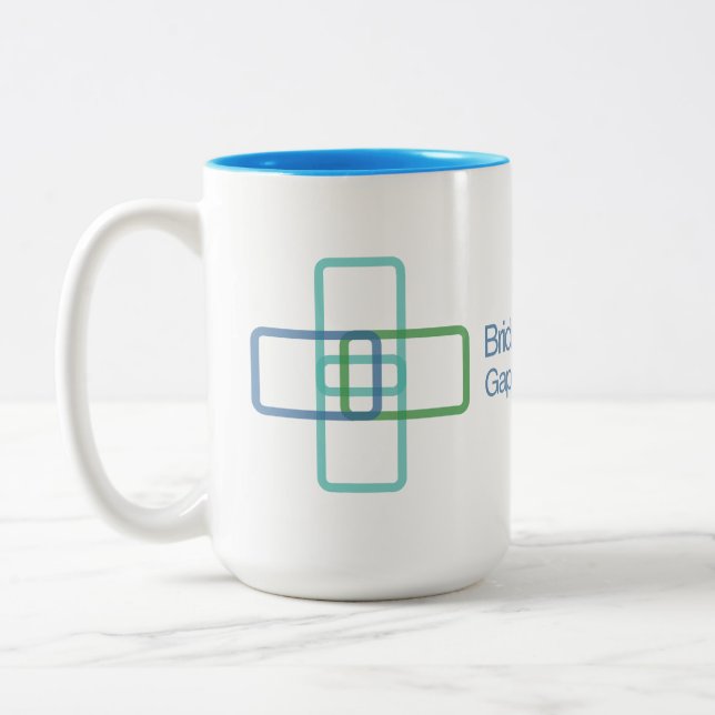 Two-Tone Mug, 15 oz Coffee Mug (Left)