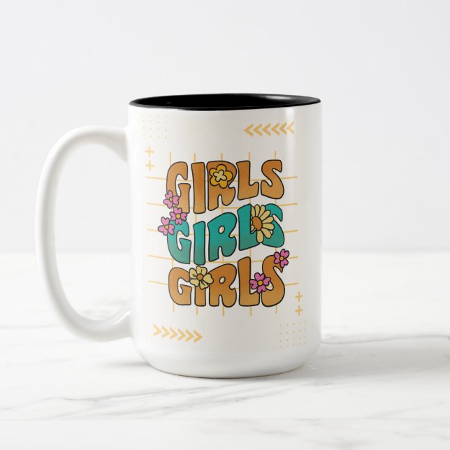 Two-Tone Mug, 15 oz Coffee Mug (Left)