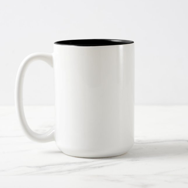 Two-Tone Mug, 15 oz Coffee Mug (Left)