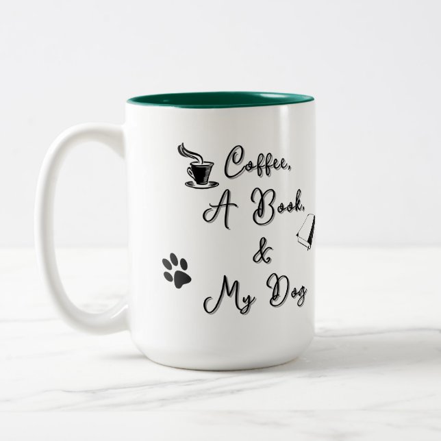 Two-tone Mug 15 oz (dark green) (Left)