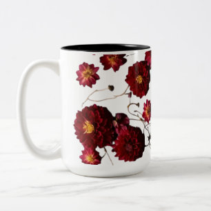 Two-Tone Mug 15 oz - Floral Explosion Design