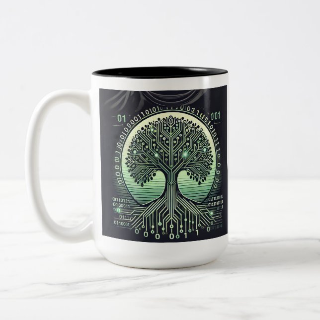Two-Tone Mug, 15 oz for Software engineers Coffee Mug (Left)