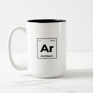 Two-Tone Mug, 15 oz with architecture sticker Coffee Mug