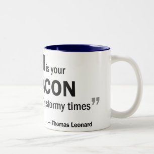 Two-tone mug - 'A coach is your beacon...'