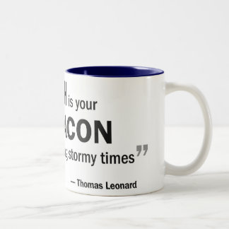 Two-tone mug - 'A coach is your beacon...'