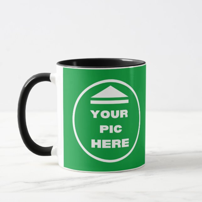 Two-Tone Mug - Add Your Image 11 oz White black (Left)