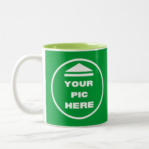 Two-Tone Mug - Add Your Image 11 oz White Lime