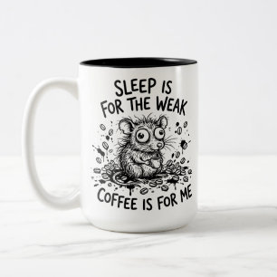 Two-Tone Mug Cute Field Mouse Sleepy Morning Delig