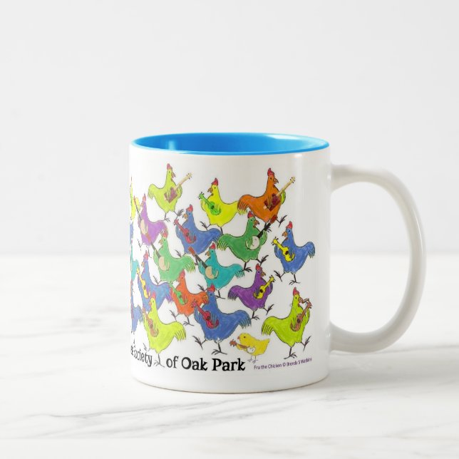 Two Tone MUG Free Range Ukulele Society (Right)