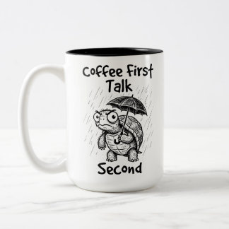 Two-Tone Mug: Funny Turtle Two Tone Mug Coffee Lov