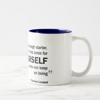 Two-tone mug - 'Love is like sourdough...'