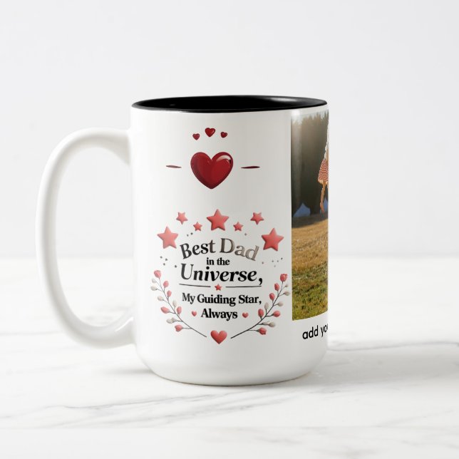 Two-Tone Mug – Personalised 15 oz Gift (Left)