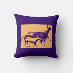 Two-Tone Mycenaean Greek Inspired Cattle Pillow