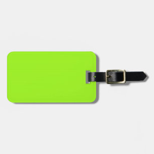 Two-Tone Neon Green & Blue Luggage Tag