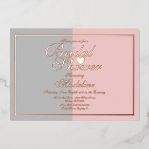 Two Tone Pink Grey Bridal Shower Pressed