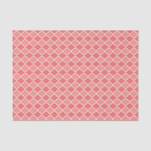 Two-Tone Pink Moroccan Lattice Tissue Paper