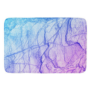 Two Tone Purple Marble Look Bath Mat