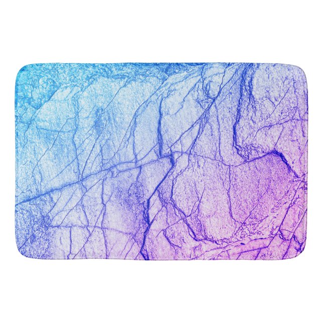  Two Tone Purple Marble Look Bath Mat (Front)