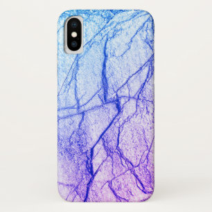  Two Tone Purple Marble Look iPhone X Case