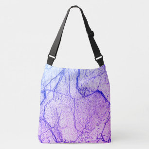 Two Tone Purple Marble Look Crossbody Bag