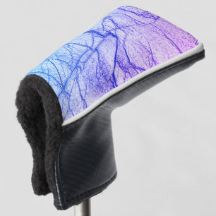 Two Tone Purple Marble Look Golf Head Cover