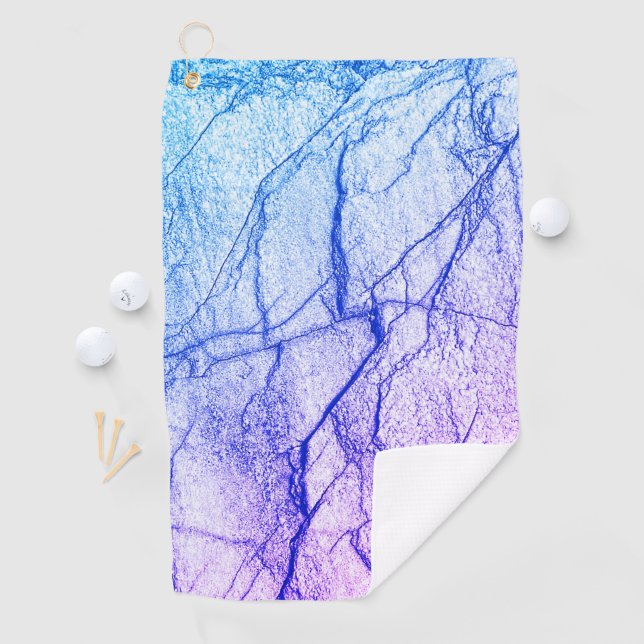  Two Tone Purple Marble Look Golf Towel (InSitu)