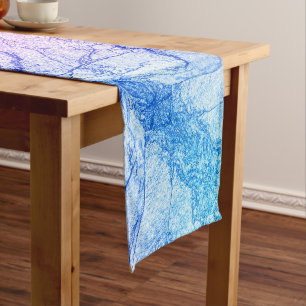 Two Tone Purple Marble Look Long Table Runner